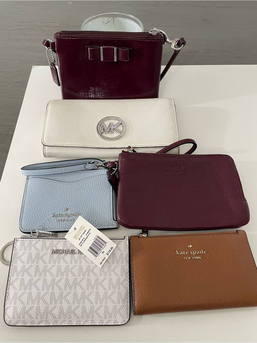 Designer 6 Wallet Bundle Coach Michael Kors Kate Spade